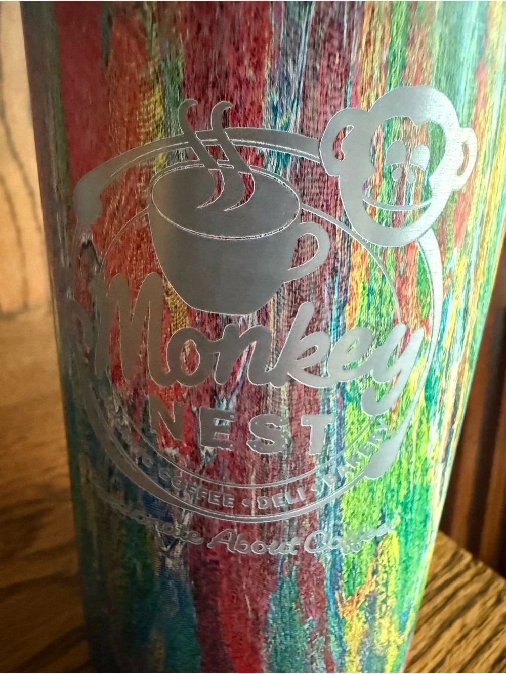 Monkey Nest Multi Colored Insulated Tumbler, new